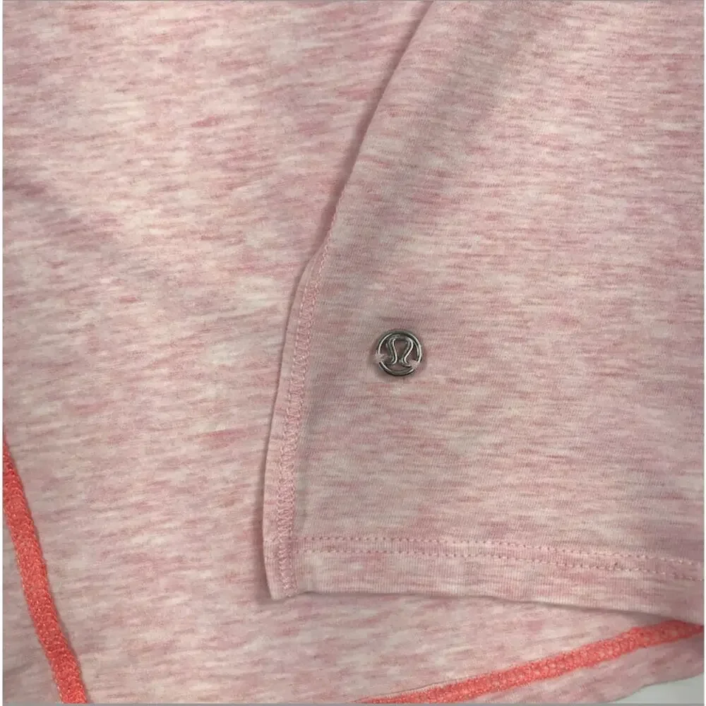 LULULEMON My Mantra V-Neck Hi Low Top Tunic Sz 12/14 Pink Athletic Everyday